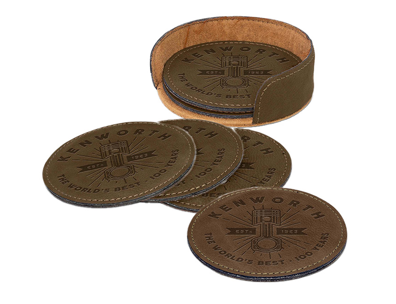 Brown Coaster Set - Kenworth