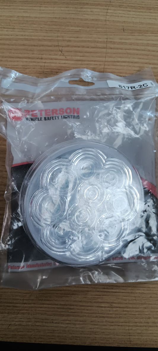 817R-2C Round stop Tail Red Clear lens