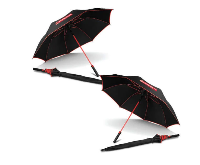 Kenworth Monsoon Umbrella – Black/Red